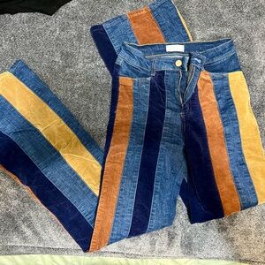 Striped Bootcut Jeans